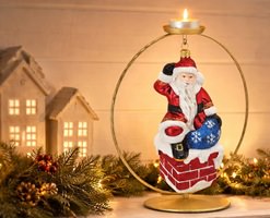 mundblæst julefigur i klassisk design